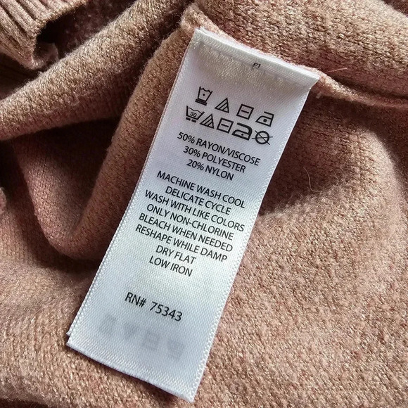 Dusty rose mauve Size M collared sweater knit top long sleeve - Picture 6 of 6